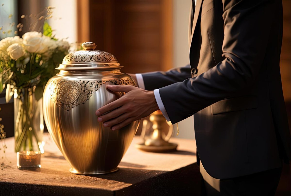 man-gripping-outside-cremation-urn-style